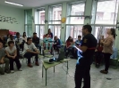Bomberos y simulacro