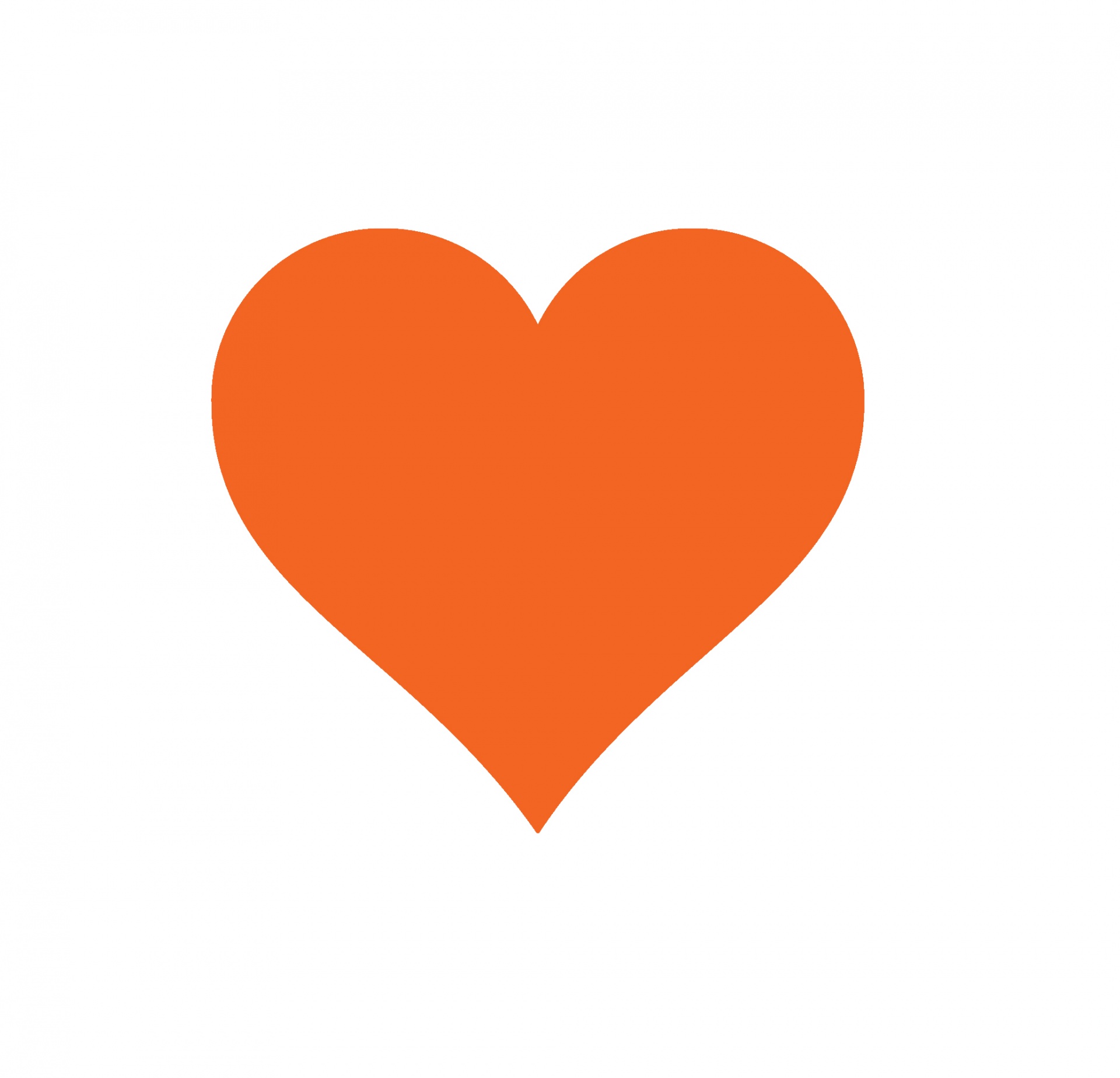 corazón naranja